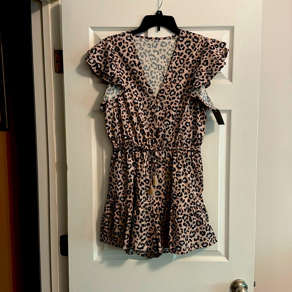 Leopard print One Piece Short Set